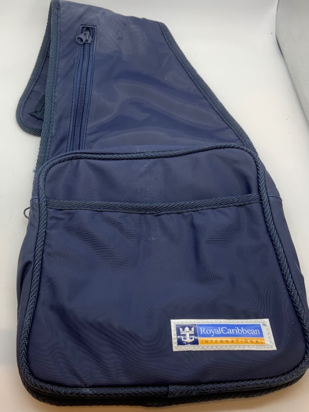 VTG Royal Caribbean International Blue Nylon Travel Shoulder Bag Missing Strap